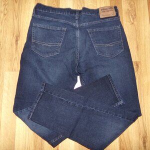 Men's Levi Strauss S37 Slim 33 x 30 Denim Jeans Stretch Dark